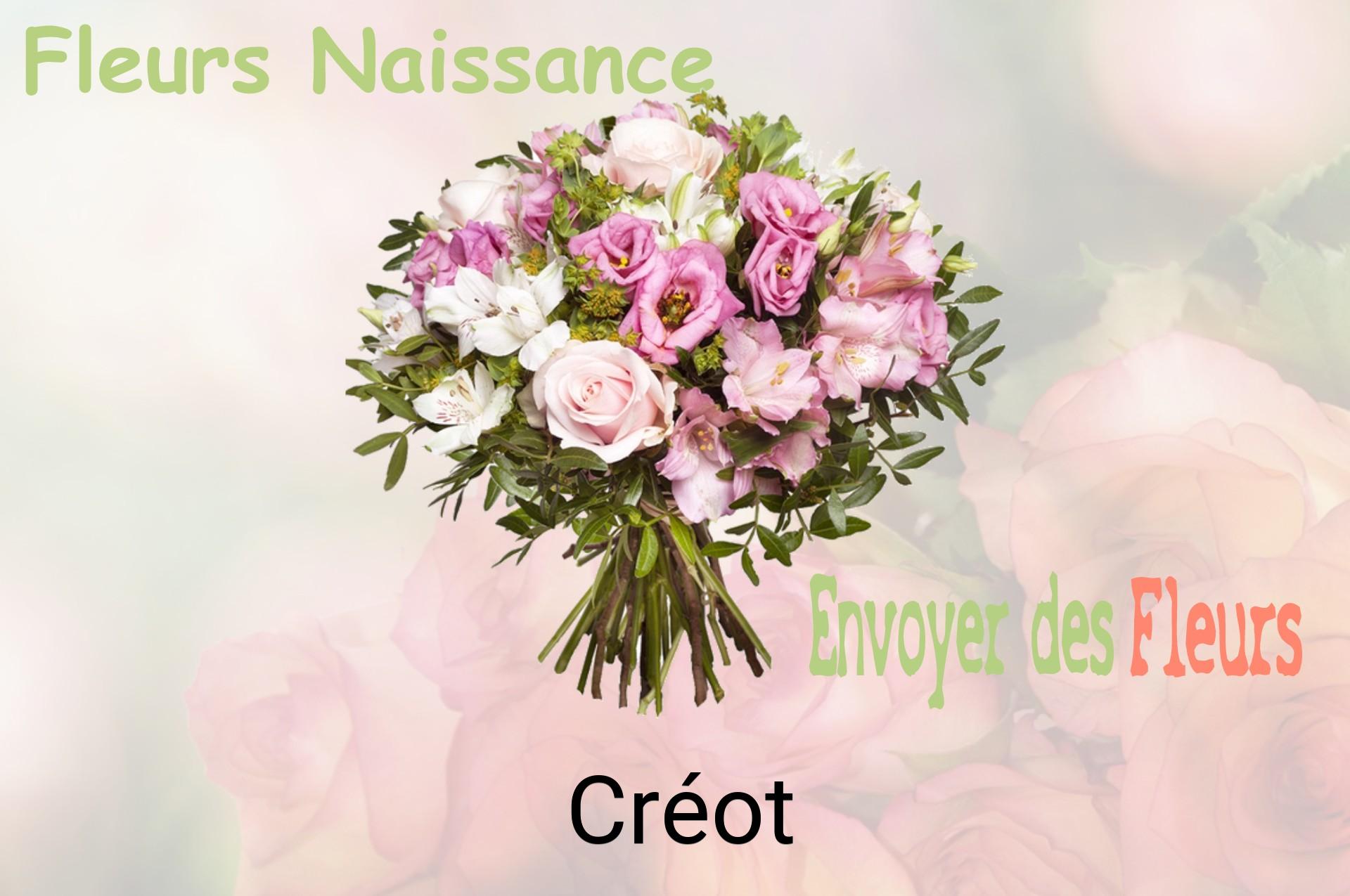 Bouquet de fleurs de naissance livré à Créot