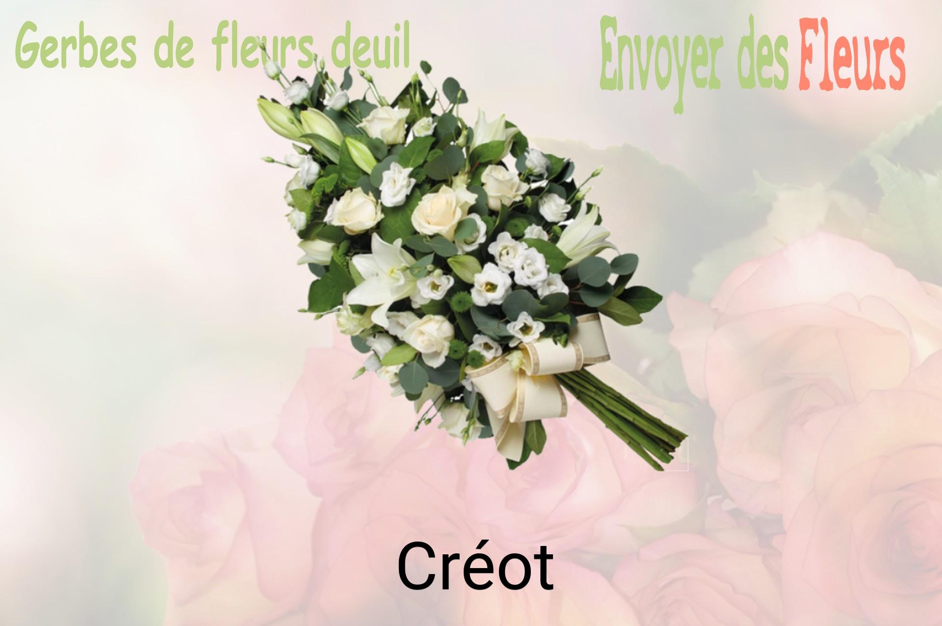 Gerbe de fleurs de deuil livrée à Créot